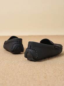 New Boys' Oxford Shoes Loafers Soft Bottom Slip-On Children Casual Shoes - Black - View 6