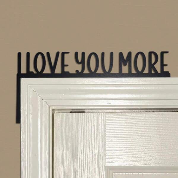 Metal Decorative Sign For Doorframe, Artistic Wall Hanging Sign, "I Love You" Slogan, Wall Decor, Door Top Decor, Wall Art, Housewarming Gift, Anniversary Gift, Wall Mounted, Couple Gift, Friend Gift