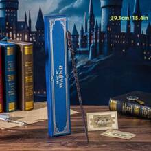 Warner Bros 1 Pieza Juego de Varita de Harry Potter - Varita de Hermione, Varita fabricada con resina finamente detallada con un núcleo de acero en su interior, perfecta para disfraces de Halloween, actuaciones en el escenario, cosplay y juegos de roles. Presentada en una caja de regalo de lujo con estampado de lámina azul, incluye un boleto de "Correo Lechuza" con estampado de lámina de ida y vuelta. Un artículo de coleccionista ideal y un regalo pensativo.