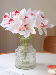 Conjunto de 6 piezas Flor simulada de Huilan de tacto manual, ramo pequeño de flores para decoración del hogar, sala de estar, mesa de comedor, adorno de flor falsa - multicolor - Ver 6
