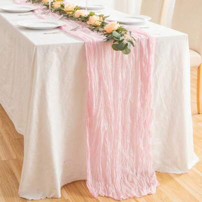 1 pièce Chemin de table en gaze froissée de Bali, Chemin de table macramé bohème, Décorations pour mariages et fêtes, Accessoires de plage Jeux de natation