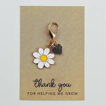 5pcs/10pcs Enamel Daisy Keychains Set,Thank You Cards S, Homecoming Season , Teacher Appreciation , Parent - Child Thanks & Nature Cute Stuff Enthusiasts, Memorial S, Key And Bag Charms Car Accessories Goth Y2k Halloween Accessories Teachers Day Christmas Gift Ideas