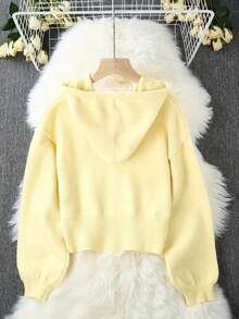 Cardigan con cappuccio casual e chic da donna, a maniche lunghe, con bottoni, a vestibilità ampia, di colore verde menta, morbido e comodo, adatto per l'autunno e l'inverno, con media elasticità, ideale per stratificare i look