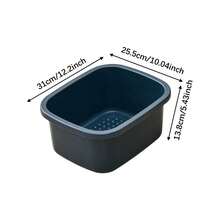 Bañera para pies, regalo para el hogar, bañera de masaje, cubo de masaje versátil y portátil para adultos, pies secos y agrietados, pedicura para hombres, remojo de pies - Celeste - Ver 12