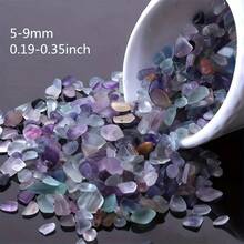 50g/100g/160g Natural Colorful Fluorite Slabs, Polished Tumbled Stones, Pebbles, Plants Healing Crystals, Succulent Planters, Vases, Fillings, Decorative Glass Items, Small Fish Tanks, Stones, Pebbles And Cobblestones - Multicolor - View 3