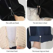 Magnetic Clasp Chain - Waist Cinching Fix Clip Suitable For Hem, Top Length Adjustment - Multicolor - View 2