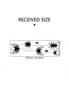 1pc Halloween Decorations Window Clings Decor 7 Pcs Extra Large Spiders Silhouette Scary Black Spider Decorations Window Decals, Waterproof Halloween Window Stickers Indoor, For Home Office Party