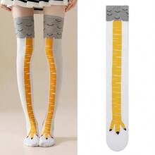 1 Pair Thigh High Socks, Anime Cosplay Role Play Style Striped & Solid Colors, Fall Socks - Multicolor - View 34