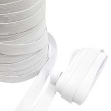 Elástico de Costura 12 ligas / 19 mm Suave y Resistente – Ideal para Ropa Hecha a Mano, Manualidades, Mascarillas, Cinturas, Puños y Lencería | Material de Alta Calidad con Excelente Elasticidad y Recuperación | Disponible en Diversos Anchos y Colores | Fácil de Coser y Cortar | Perfecto para Proyectos de DIY y Moda Personalizada | Apto para Uso Profesional o Doméstico | Elige por Metro o en Rollo Completo | Accesorio Imprescindible para tus Creaciones de Costura - Blanco - Ver 4