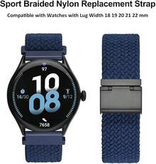 Smart Watch Strap - Blue (Black Buckle) - View 9