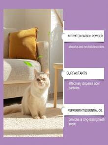 2 件装宠物除臭喷雾，清除猫狗体味，清新室内环境，去除宠物活动区域的异味，恢复新鲜空气，家庭必备，解决家庭异味，宠物环境中的难闻气味，适用于猫砂盆、宠物床、玩具、配件、衣服、沙发、地毯、床上用品 - 彩色 - 查看 6