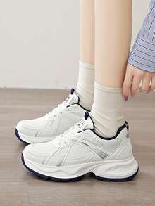 Women's Chunky Sneakers, 2025 New Arrival Fall Season Thick-Soled Casual Shoes, Comfortable & Breathable
