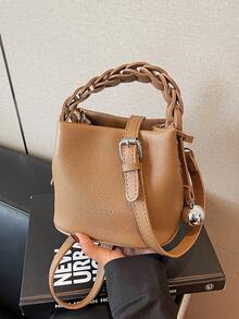 Fashionable Versatile Women's Bucket Handbag - Brown - View 1
