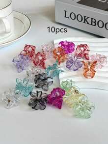 30 件女士彩色雏菊花发夹，迷你时尚发夹，适合马尾辫和发髻发饰，时尚发夹，沙滩配饰，秋冬度假装女士