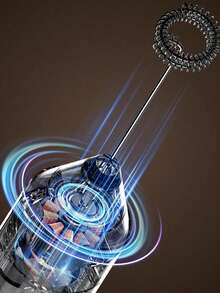 Espumador de leche, espumador de leche portátil y poderoso de mano, mini batidor de leche, batidor de café, mezclador de bebidas de acero inoxidable para café, latte, capuchino, matcha, chocolate caliente, fabricante de espuma portátil, batidor eléctrico inalámbrico mini, útiles escolares