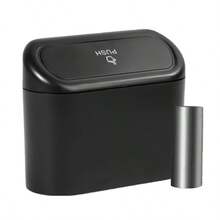 带盖车载垃圾桶，配有 1 卷垃圾袋和 4 个车载挂钩 – 时尚黑色和粉色可选，完美的迷你垃圾桶，可用于整理您的前排/后排座椅 – 汽车、办公室和家庭的必备配件，非常适合假日旅行、公路旅行和日常使用，在这个情人节、母亲节、新年和情人节，保持您的空间干净整洁！ - 彩色 - 查看 8