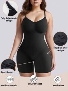 2 Packs Women's Seamless Bodysuit Shapewear Solid Yoga Bodysuit