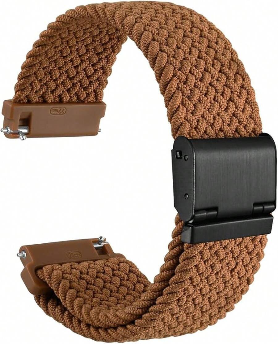 Smart Watch Strap - Brown (Black Buckle) - View 1