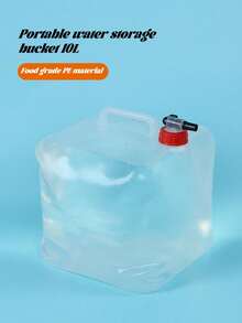 1 pieza Cubo de almacenamiento de agua para acampada al aire libre de 20L, contenedor de agua plegable portátil con grifo, adecuado para acampar, picnic y barbacoa