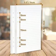 A5 6Ring Binder Planner Inserts 8 1 4 X 5 5 8 Thick Cream Color Dotted 120 Gsm Loose Leaf A5 Paper Refills Compatible With Filofax 6 Hole 100 Sheets 200 Dot Grid Pages - 虛線 - 查看 4