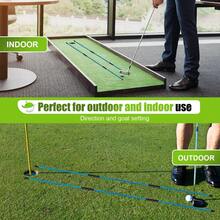 2-Piece Golf Alignment Rod And 48 Inch (Approximately 121.9 Cm) Foldable Training Rod, Lightweight Fiberglass Training Aid For Posture Alignment, Swing, And Correction, Portable Storage Tube - Blue - View 3