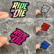 5pcs "RIDE OR DIE" Bicycle Stickers, Waterproof PET Material, Scratch-Resistant, Vibrant Colors, Can Decorate Bicycle Frame, Suitable For Road Bikes, Bicycles, Mountain Bikes, Cycling Decoration Accessories, Ideal Choice For DIY Enthusiasts And Cycling Lovers. - Multicolor - View 15