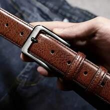 男士休闲复古皮革针扣腰带，父亲节、情人节礼物，休闲、商务、男朋友、丈夫、父亲、爸爸男士礼物，日常穿着、时尚、青少年、户外、度假、运动、旅行、街头、波西米亚风、复古 - 彩色 - 查看 9