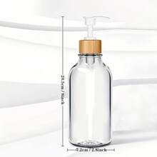 1/2 Paquetes Dispensador de jabón transparente Juego de dispensador de jabón y loción con bomba, Dispensadores de jabón de manos y platos de plástico de 16 Oz para baño y cocina, Botellas rellenables de jabón líquido