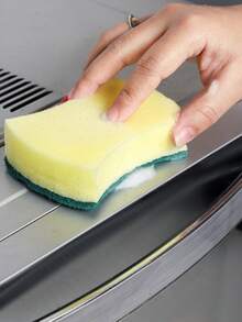 【清爽收纳】2件套不锈钢海绵沥水架，无需钻孔，安装简便，美观耐用，承重能力强，适用于厨房、卧室、客厅等日常收纳必需品。用途广泛，整洁干净，卫生卫生。可收纳水槽盖、锅盖、壁挂式织物，以及家用储物架。颜色款式随机。