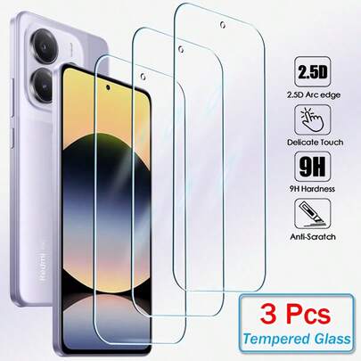 3 件装高清透明屏幕钢化玻璃保护膜适用于三星 Galaxy OPPO 适用于小米 Redmi Note 11 12 13 Pro 14 10C 12C 13C 14C A1 A2 A3 A4 A5 POCO X6 F6 X5 F5 X4 F4 10C 12C 13C 14C Reno 12F 13F 13 Galaxy A55 A56 A35 A36 A26 A16 A06 A05 A52 A51 A32 A34 A54 A53 屏幕保护膜 9H 2.5D 全覆盖胶水屏幕玻璃