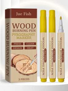 Jue-Fish Wood Burning Pens, Pyrography Pens, And Burnt Pens; Marking Pen; DIY Handicraft Wooden Marker Pen; Handmade Painting Pen;