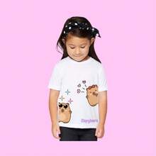 Playera de Capybara Colores amigos  Para Niñas y Niños Moda Premium  de alta calidad Capibara - Rosa Fucsia - Ver 2
