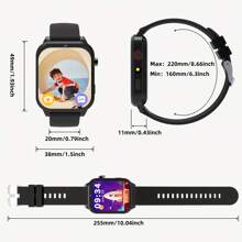 1 pezzo Smartwatch da 4,65 cm, nuovo smartwatch per bambini, versione aggiornata di smartwatch per teenager e bambini, supporta sveglia, promemoria, contapassi, cronometro, torcia, calcolatrice, giochi, fotocamera, adatto come regalo