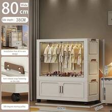 5/4/3/2/1层可折叠衣柜，卧室成人储物柜，易于组装的婴儿衣物衣橱 - 彩色 - 查看 20