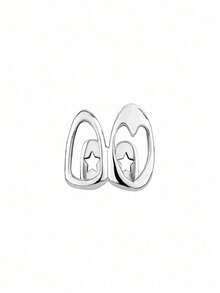 镂空金牙套，镂空心形牙齿装饰，朋克风格，适合女性、音乐节、派对、节日、情侣礼物