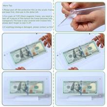 [JUNCAN]Dollar Bill Frame Display Acrylic Dollar Bill Holder For Collectors Currency Frame Display Case DoubleSided Transparent Ticket Banknotes Stamp Photo Protector Transparent1 - Trong suốt-1 - Xem 3