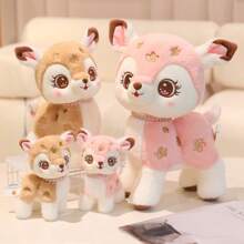1pc Cute Cartoon Elk Plush Doll, Elk Doll Plush Pillow, Birthday Gift