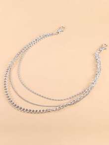 1 Stück Mehrschichtige Hip-Hop Punk Kette, dekorative Hänge Kette, Y2K Punk mehrschichtige Hosen Kette für Jeans Hosen