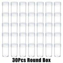 12/30/60/90pcs Clear Plastic Storage Bottles - Art Craft Organizer For Rhinestones, Seeds, And DIY Supplies - Transparent Container For Diamond Painting Beads And Craft Storage With Easy Access