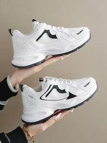 Women's Chunky Sneakers 2025 New Arrival Thick Sole Casual Comfortable Breathable Trainers, Autumn