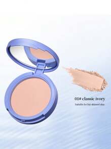 控油面部粉饼，哑光光滑无瑕定妆粉，防水持久定妆粉面部化妆品 - 彩色 - 查看 12
