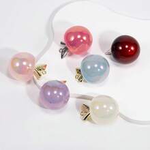 2pcs/Set Fashionable Creative Acrylic Transparent Apple Decor, Keychain Pendant For Gift, Bag Accessory, Wholesale