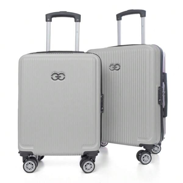 MARKTOMI Maleta de viaje minimalista en ABS con relieve (set de 18" + 20"), fabricada en ABS de alta calidad, ligera y resistente, con textura elegante y funcional. Incluye maleta de 18" y 20", ideales para distintas necesidades. Con ruedas dobles desmontables de 360°, más estables y suaves, fácil de manejar incluso para niños. Diseño moderno y sofisticado. Tamaño apto como equipaje de cabina para Ryanair,  Vueling, Binter, Wizzair, entre otras. Interior con compartimentos y correas elásticas para mantener todo organizado. Asa telescópica ajustable y cerradura numérica para mayor . Disponible en varios colores, versátil y elegante. Usos recomendados: Viajes en familia | Negocios | Equipaje de mano