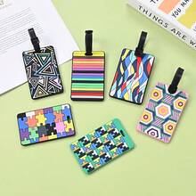 6 件/随机 3 件创意多色行李牌、行李配件、吊牌、机场防丢失 ID 标签、易于识别的旅行和商务标签、男女必备飞机行李牌旅行必备品旅行配件假期暑假返校迷你旅行产品学校包学校配件学校用品 - 彩色 - 查看 9