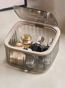 1pc Laundry Capsule Storage Container, Detergent Powder Storage Box With Pressing Lid, Laundry Pod Dispenser And Organizer For Washing Machine