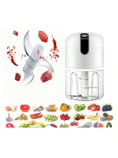 Mini picadora de ajo triturador eléctrico ajo jengibre chiles frescos utensilio cocina recargable corte rápido compacto fácil limpiar multiusos batería USB materiales resistentes