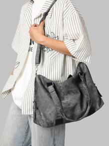 New Vintage Short Trip Bag, Fashion Versatile Large Capacity Waterproof Shoulder Bag, Student School Campus Messenger Bag, Minimalist Couple Handbag Bag For School School Accessories School Stuff