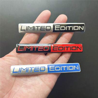 1pc Metal Aluminum Alloy Car Logo Limited Edition Sticker, Suitable For Decorating Automobile Trunk, Tail, Side Body