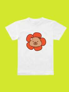Playera de Capybara Colores amigos  Para Niñas y Niños Moda Premium  de alta calidad Capibara - Azul - Ver 2