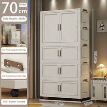 Armario de almacenamiento para niños de 5/4/3/2/1 niveles, organizador plegable para sala de estar/dormitorio con gran capacidad, multifuncional para ropa de bebé - Multicolor - Ver 21